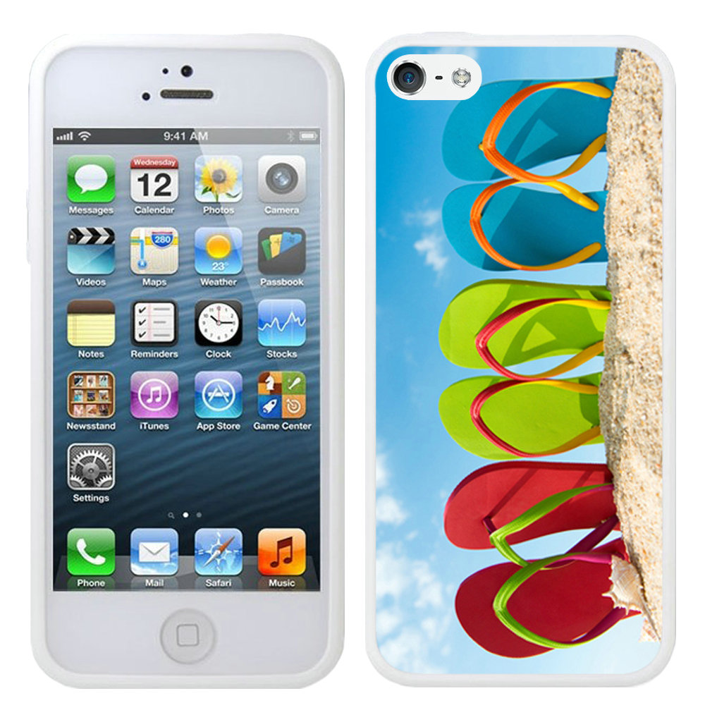 Best flip flops White iPhone 5 5S Case